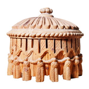 ESC_57. Centro de mesa de madera tallada, francés