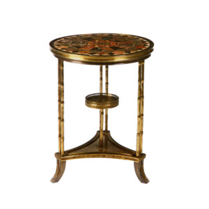 ME_06. Gueridón francés de bronce y tapa de piedras duras (a)