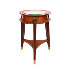 ME_07. Mesa auxiliar de caoba y latón, francesa