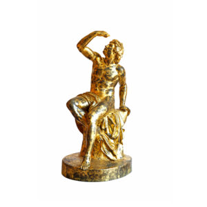 ESC_20. Escultura de plomo dorado S. XVIII (certificación Fremontier) (a)