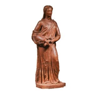 ESC_37. Figura de terracota “Doncella clásica”. Firmado por C. Moya (a)