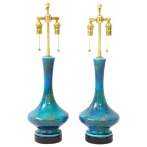 IL_79. Pareja de lámparas cerámica vidriada (a)