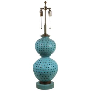 IL_80. Lámpara cerámica azul (a)